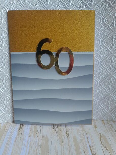 60 years birthday greeting card